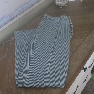 Blue and White Striped Jeans by Kut